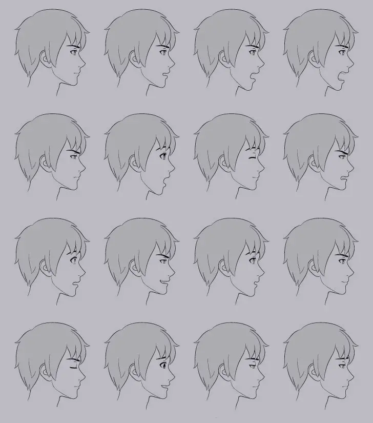 Anime Side View Reference 12