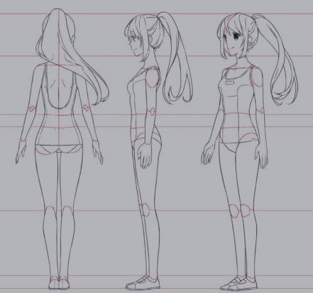 Anime Side View Reference 14