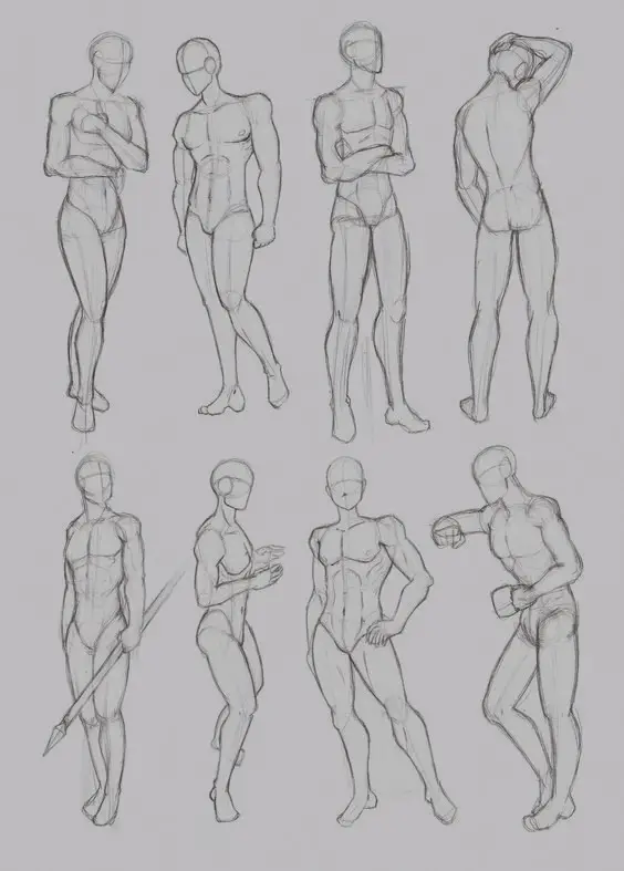 Anime Standing Pose Reference 12