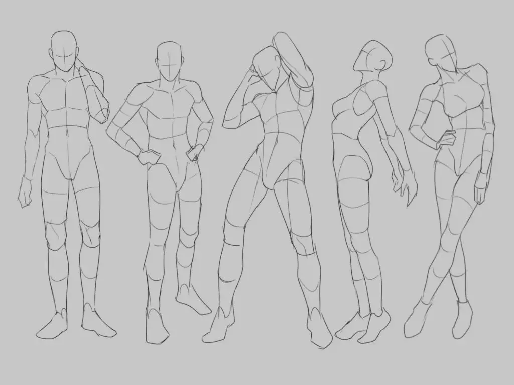 Anime Standing Pose Reference 2 1024x768
