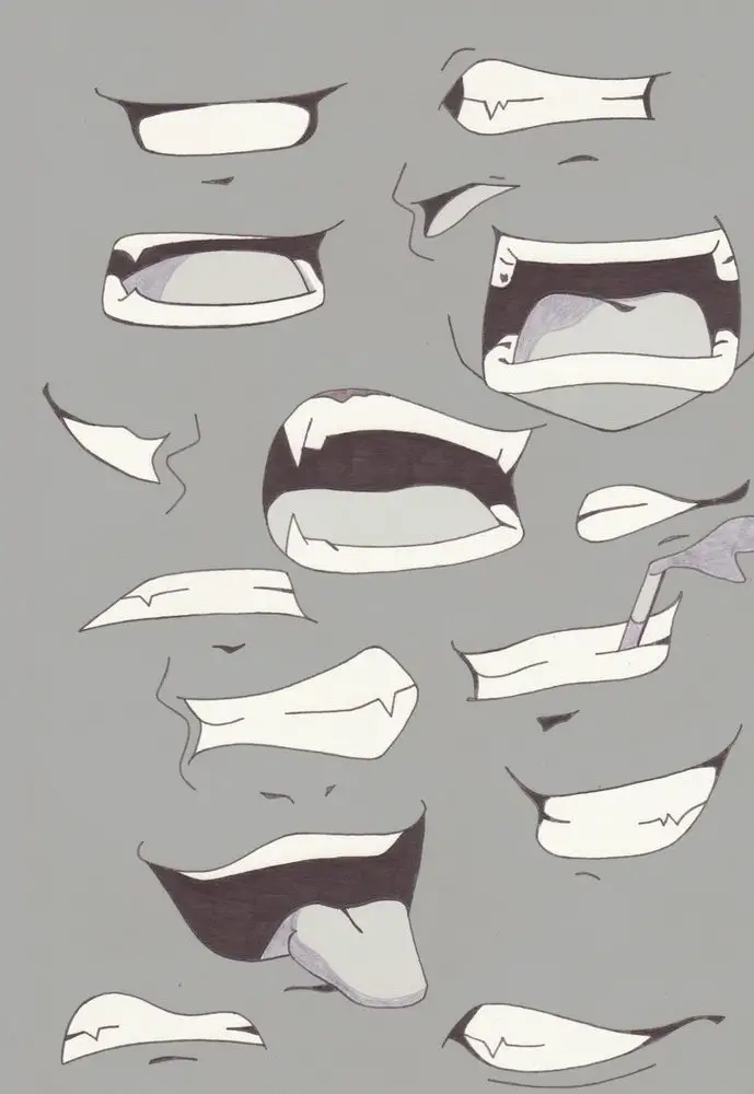Anime Teeth Drawing 10