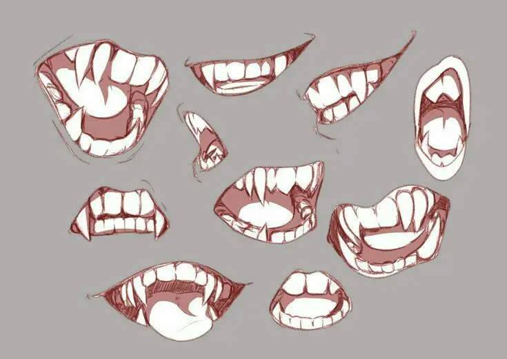 Anime Teeth Drawing 11