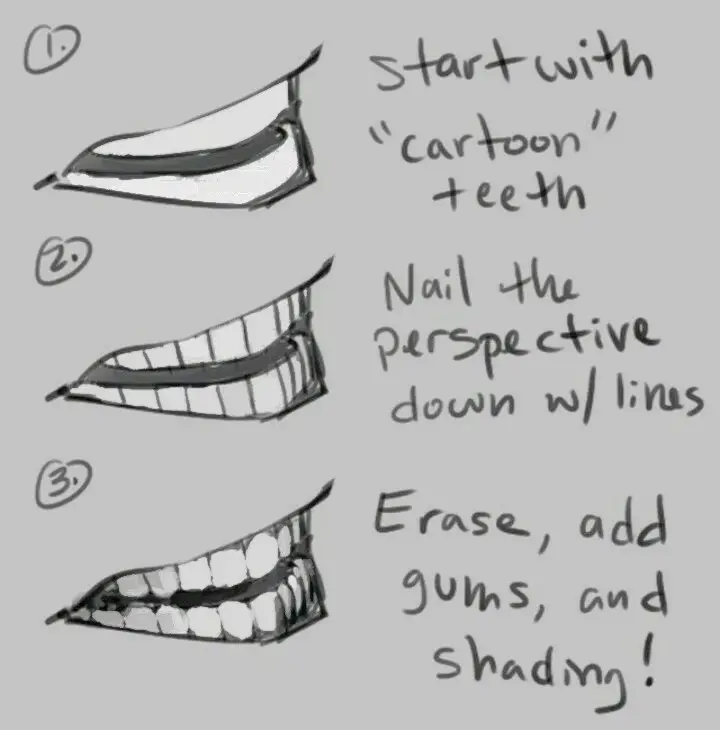 Anime Teeth Drawing 12