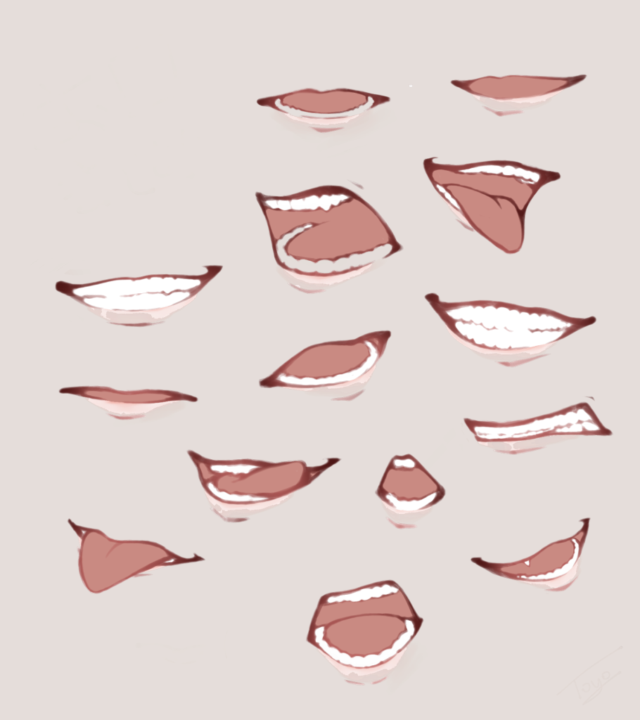 Anime Teeth Drawing 13