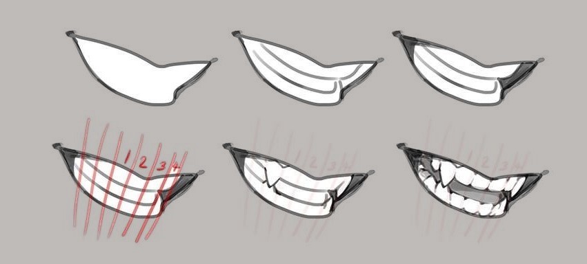 Anime Teeth Drawing 14