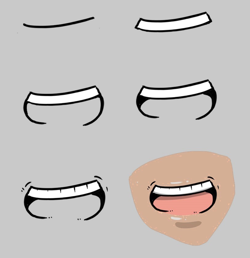 Anime Teeth Drawing 17