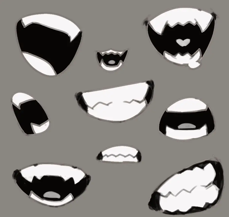 Anime Teeth Drawing 2