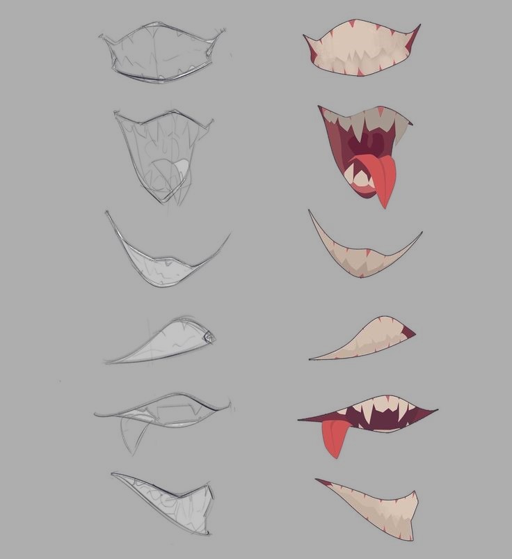 Anime Teeth Drawing 9