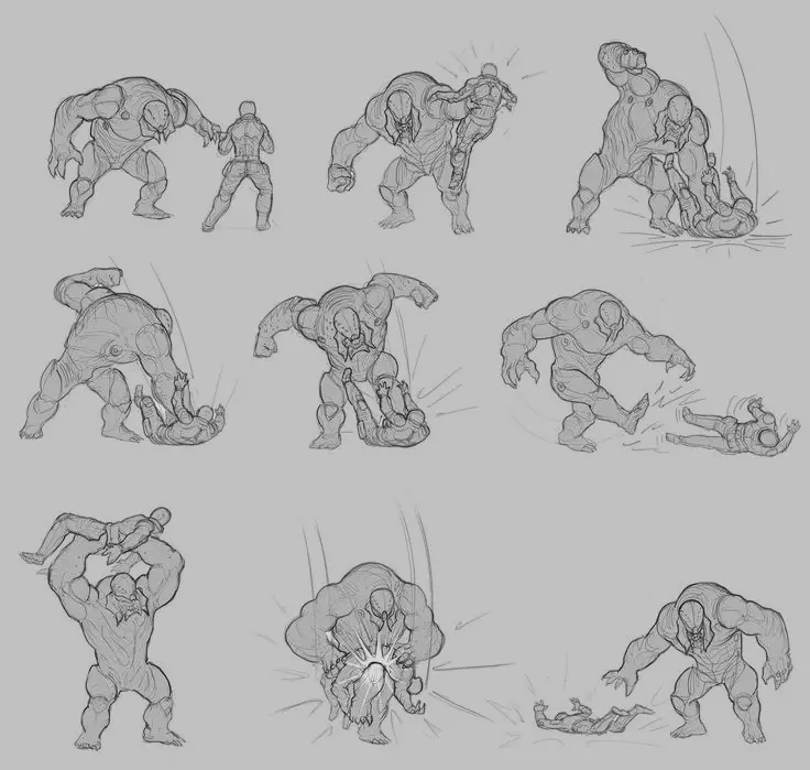 Monster Pose Reference 7