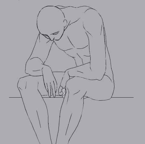 Thinking Pose Reference 11