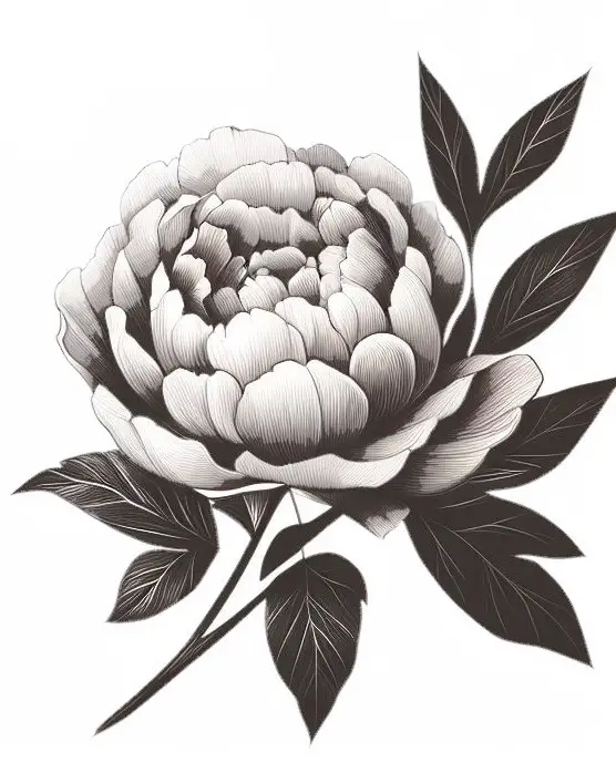 Reference image for How to draw peonies 3