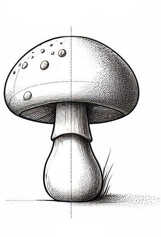 Referece image for how to draw mushroom 2