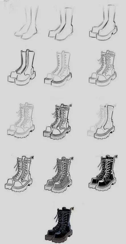 Boots Drawing Reference 1