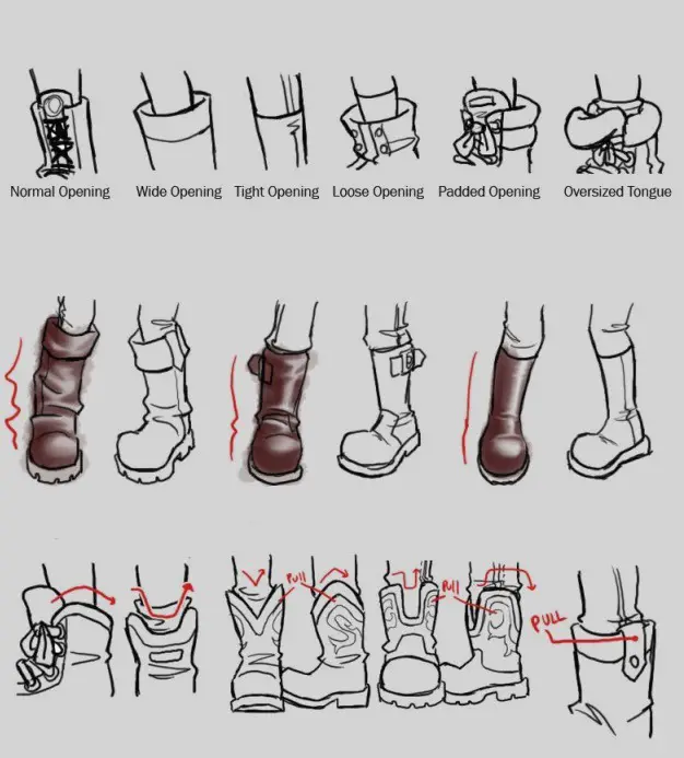 Boots Drawing Reference 6