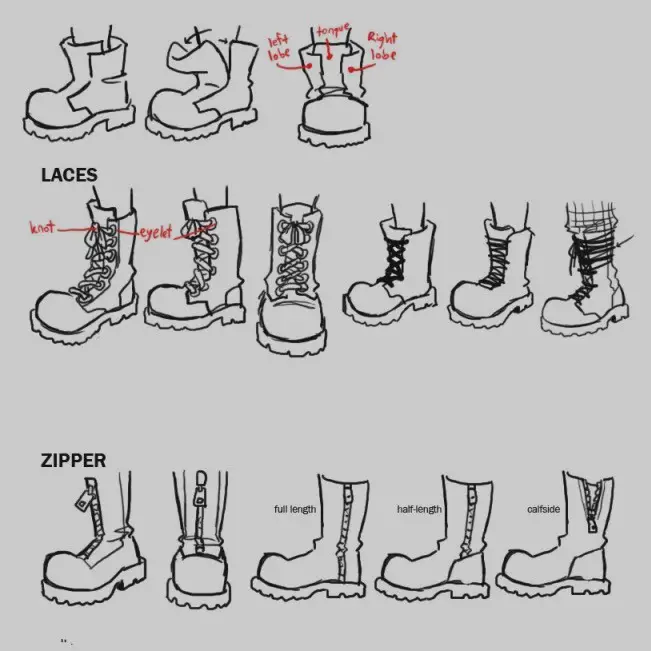 Boots Drawing Reference 8