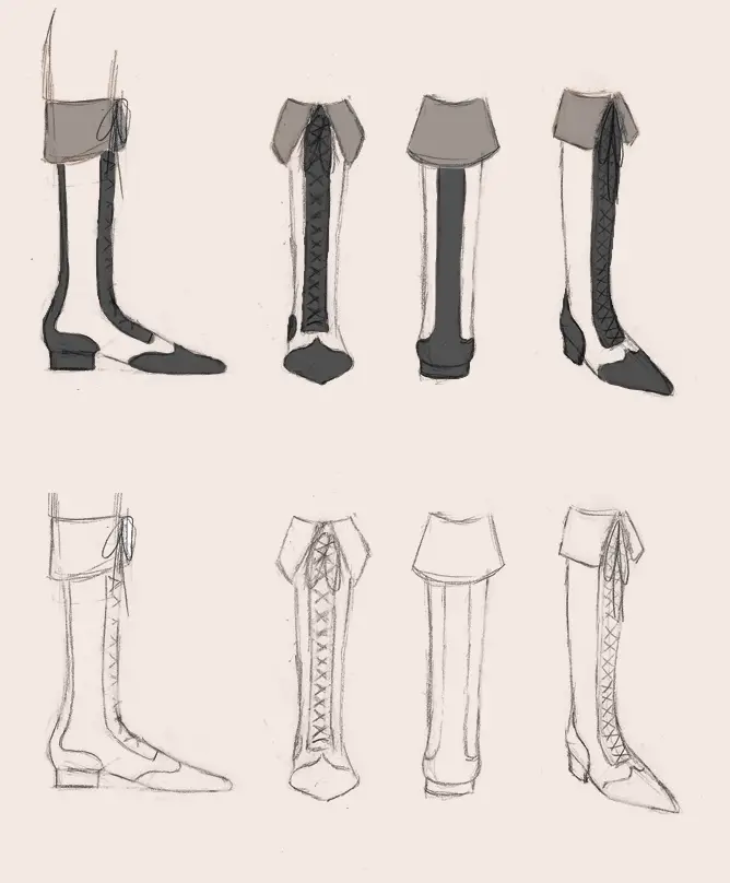Combat Boots Drawing Reference 27