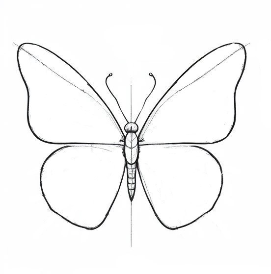 How To Draw A Butterfly 2