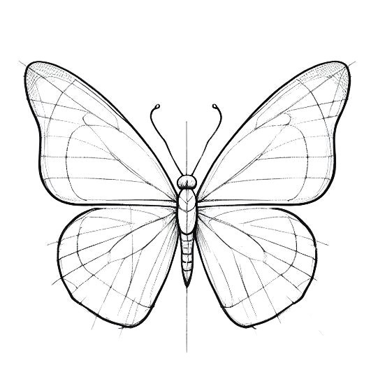 How To Draw A Butterfly 3
