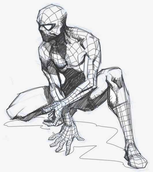 Spiderman Sketch Drawing 10