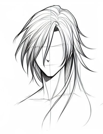 How To Draw Anime Long Hair Male 5
