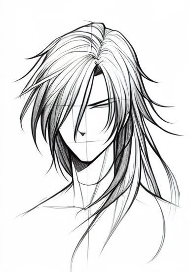 How To Draw Anime Long Hair Male 6