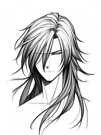 How To Draw Anime Long Hair Male 7