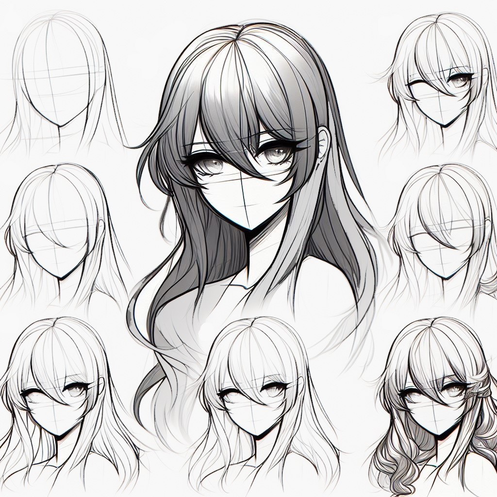 Featured image for how to draw anime long hair