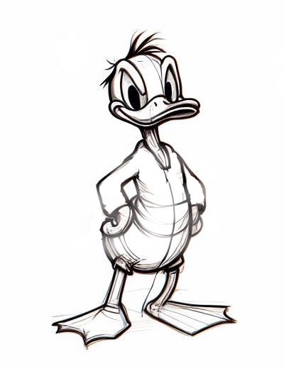 How To Draw Donald Duck 3