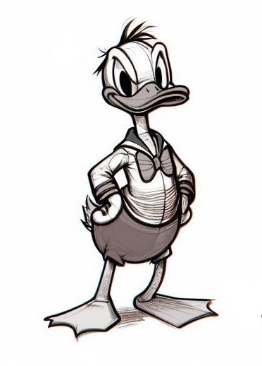 How To Draw Donald Duck 5