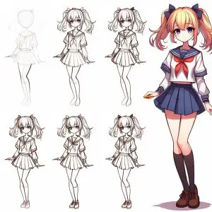 Featured image for how to draw anime school girl